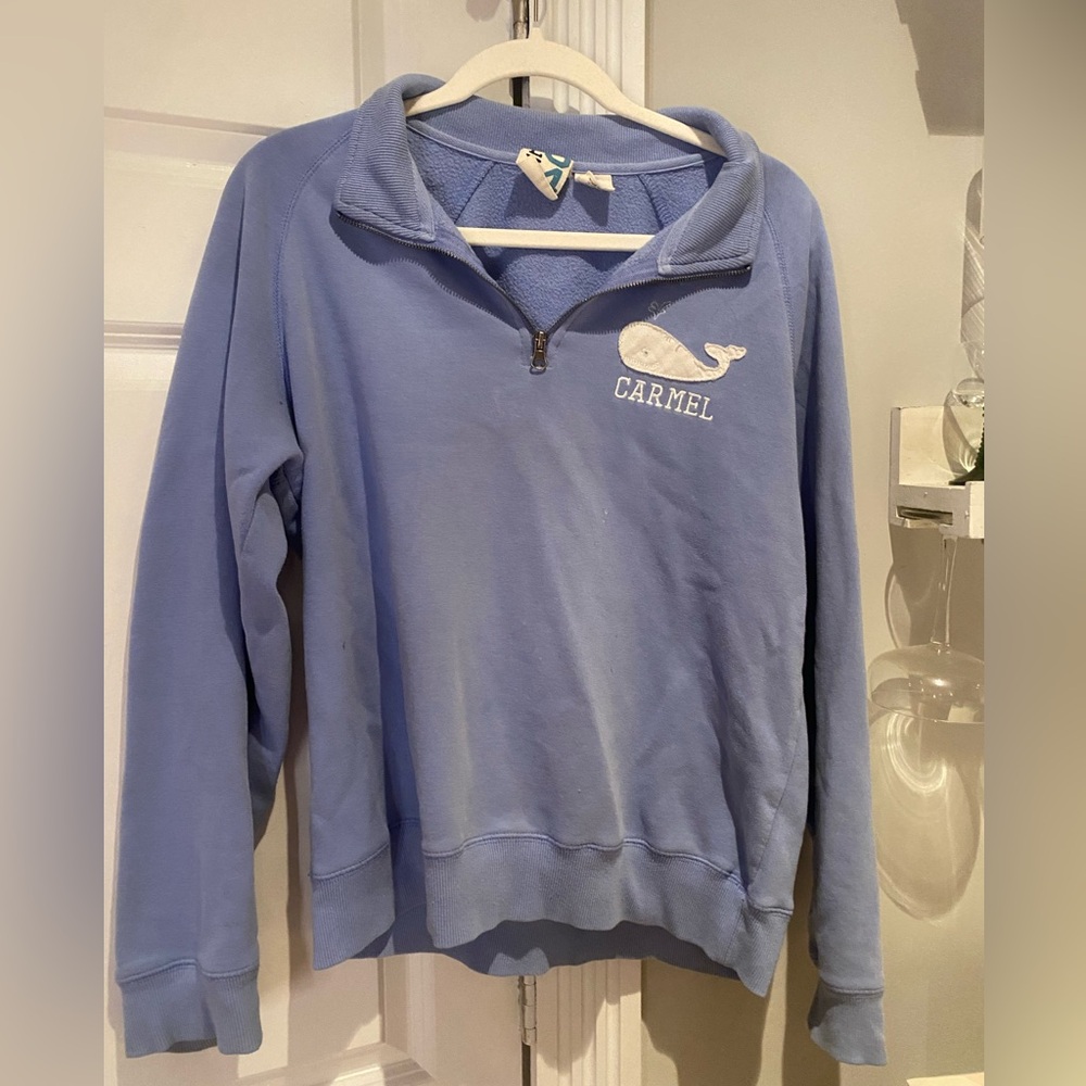 Carmel By the Sea blue quarter zip sweatshirt, size M